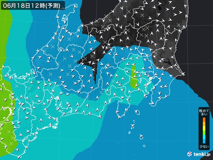 関東・甲信地方のPM2.5分布予測