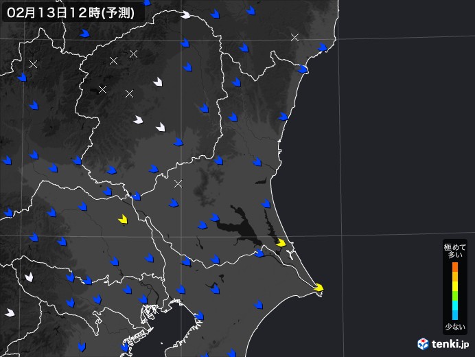 茨城県のPM2.5分布予測