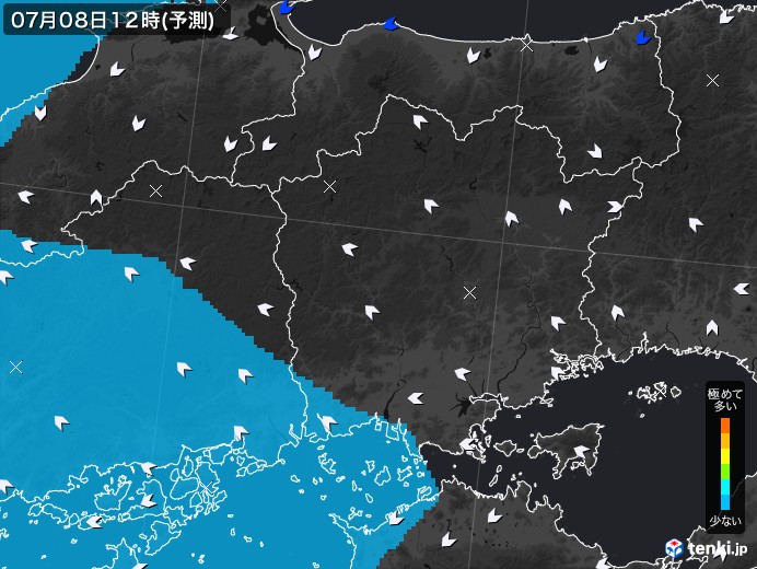 岡山県のPM2.5分布予測