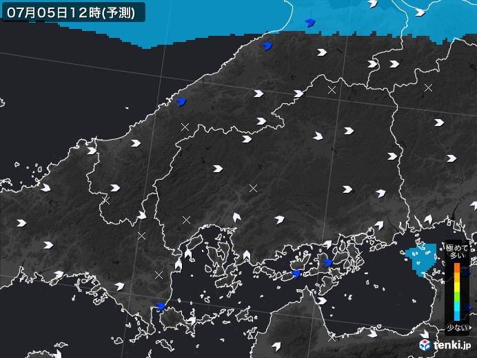 広島県のPM2.5分布予測