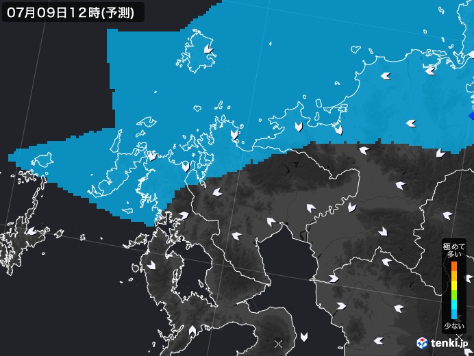 佐賀県のPM2.5分布予測