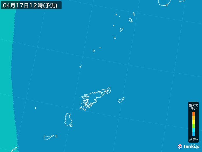 奄美諸島(鹿児島県)のPM2.5分布予測