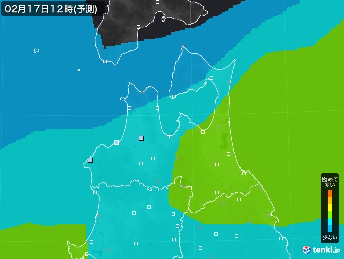 青森県のPM2.5分布予測