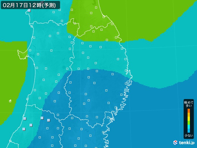 岩手県のPM2.5分布予測