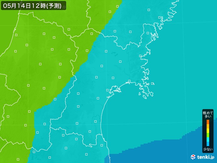宮城県のPM2.5分布予測