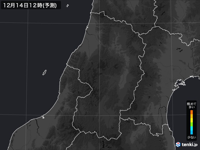 山形県のPM2.5分布予測