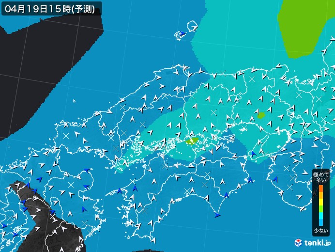 中国地方のPM2.5分布予測