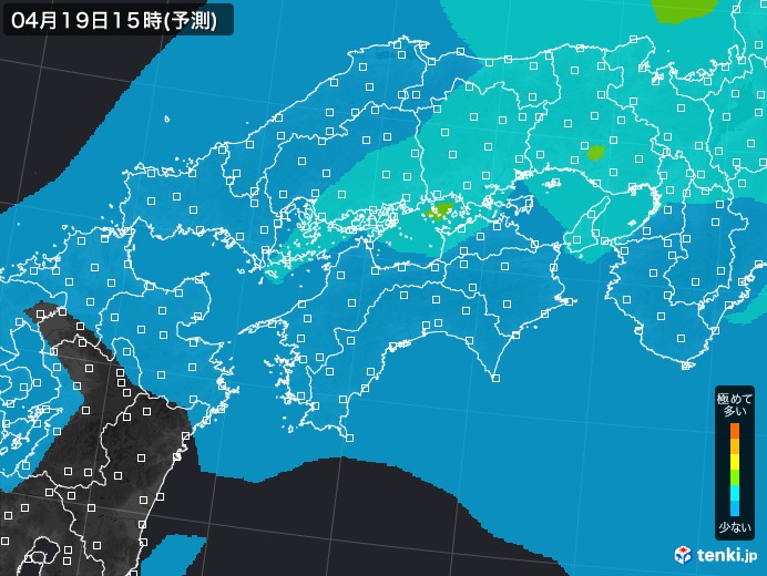 四国地方のPM2.5分布予測