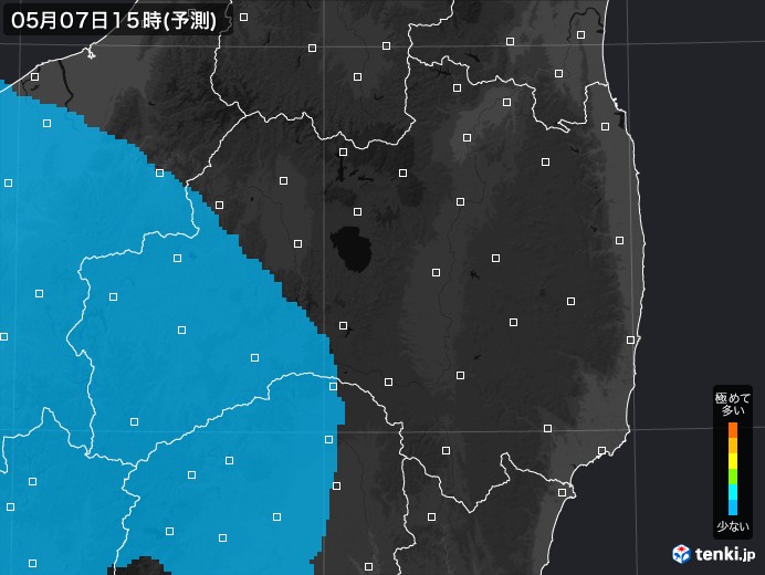 福島県のPM2.5分布予測