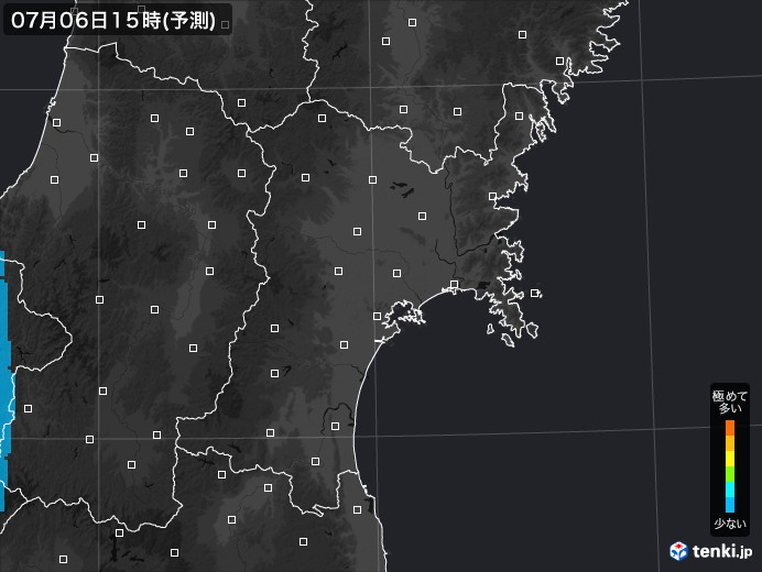 宮城県のPM2.5分布予測