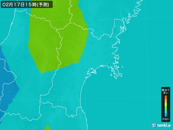 宮城県のPM2.5分布予測