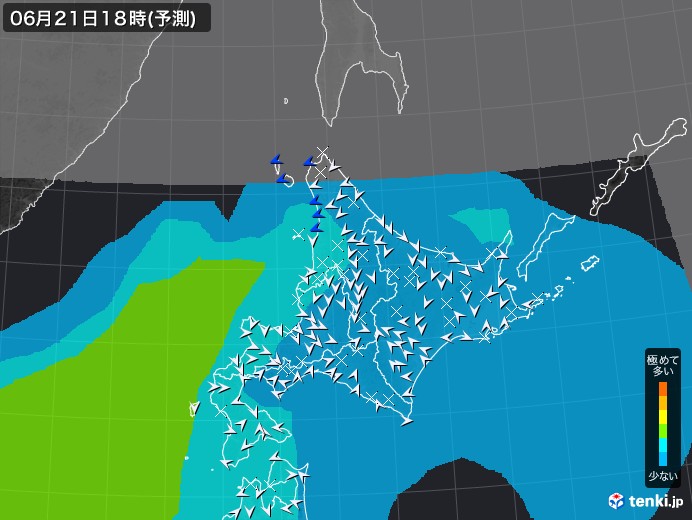 北海道地方のPM2.5分布予測