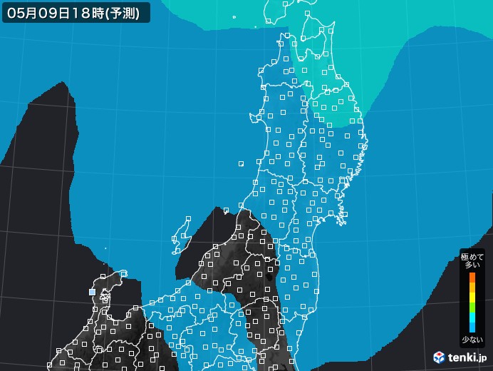 東北地方のPM2.5分布予測