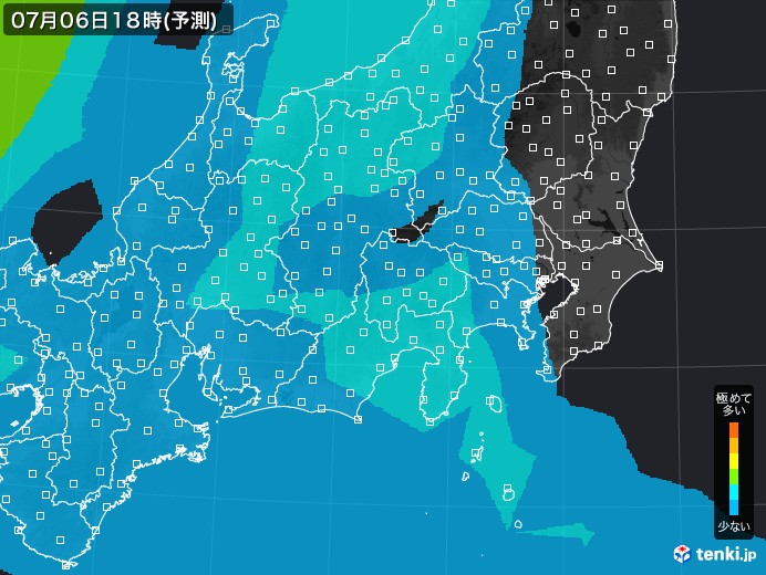 関東・甲信地方のPM2.5分布予測