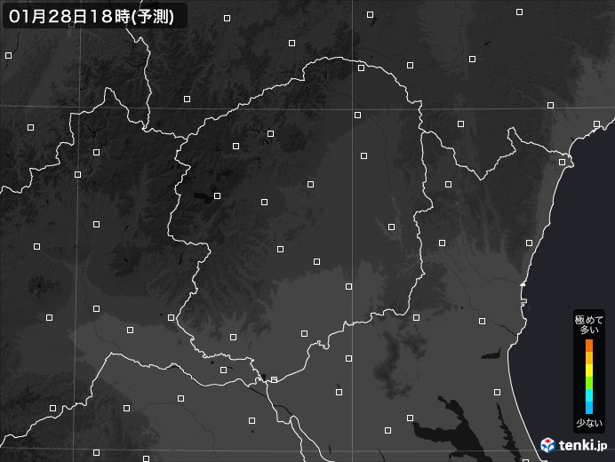 栃木県のPM2.5分布予測