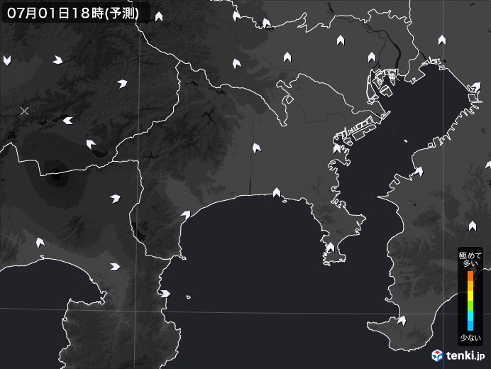 神奈川県のPM2.5分布予測