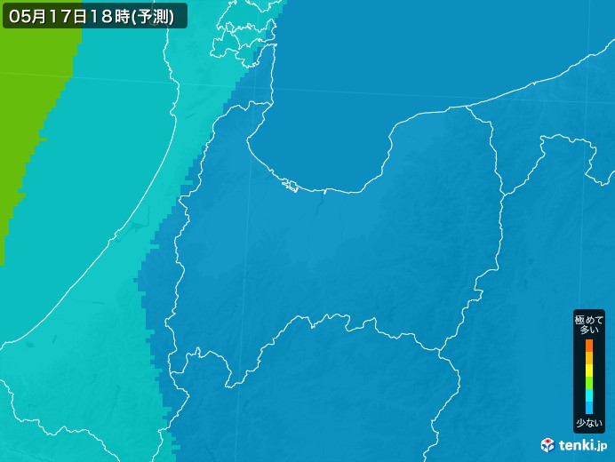 富山県のPM2.5分布予測