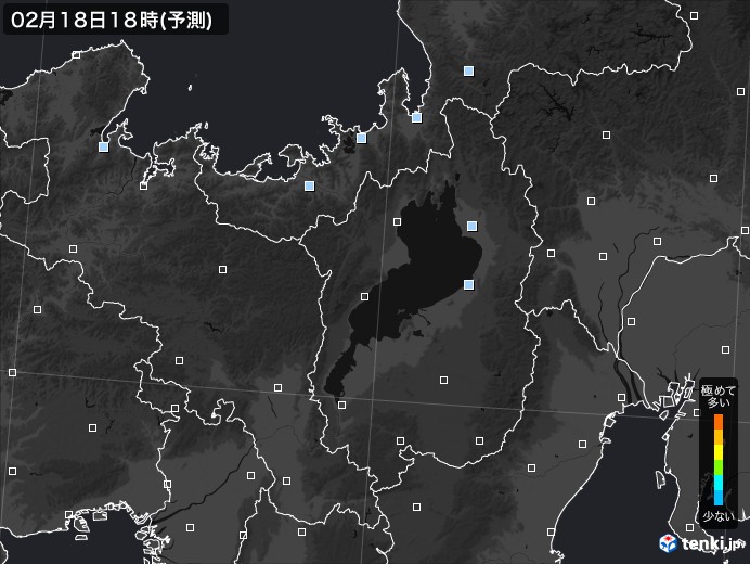 滋賀県のPM2.5分布予測