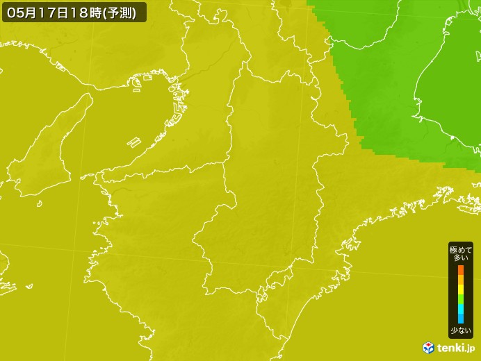 奈良県のPM2.5分布予測
