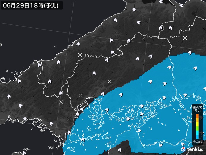 広島県のPM2.5分布予測