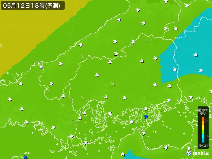 広島県のPM2.5分布予測