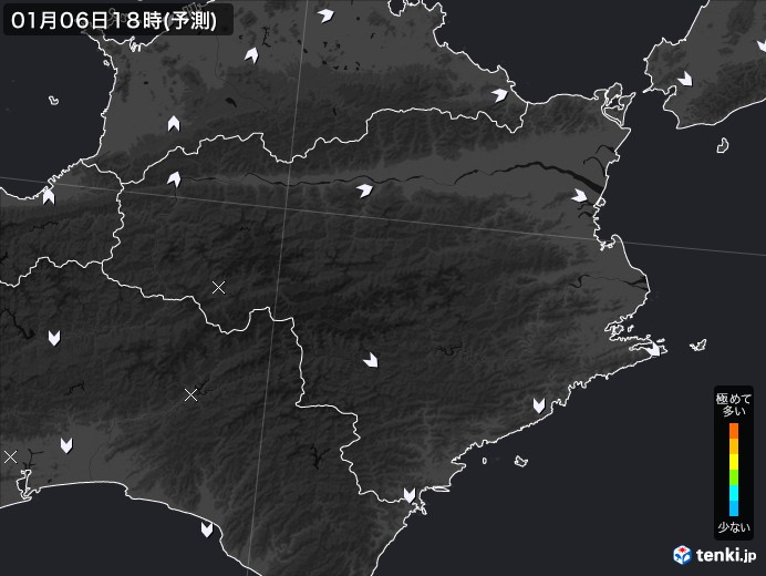 徳島県のPM2.5分布予測