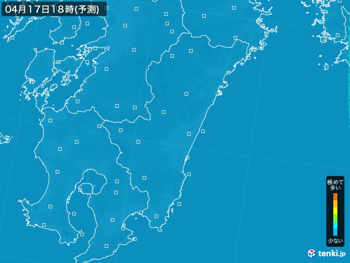 宮崎県のPM2.5分布予測