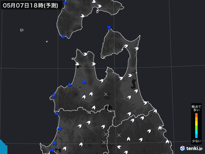 青森県のPM2.5分布予測