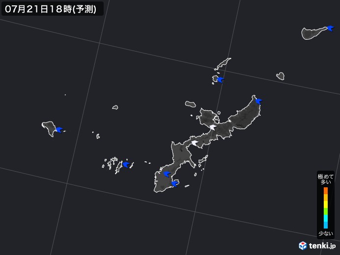 沖縄県のPM2.5分布予測