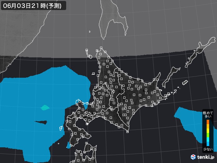 北海道地方のPM2.5分布予測