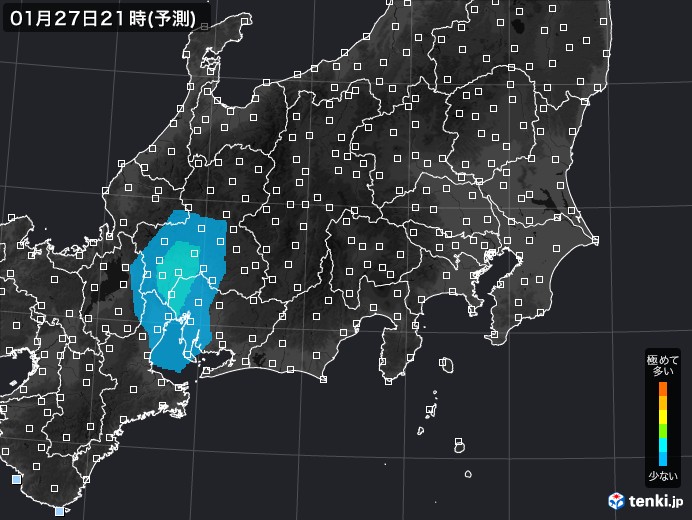 関東・甲信地方のPM2.5分布予測