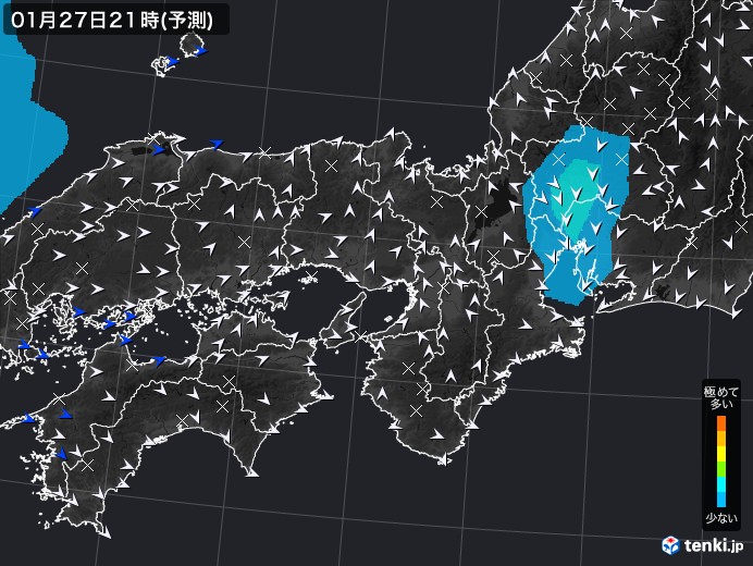 近畿地方のPM2.5分布予測