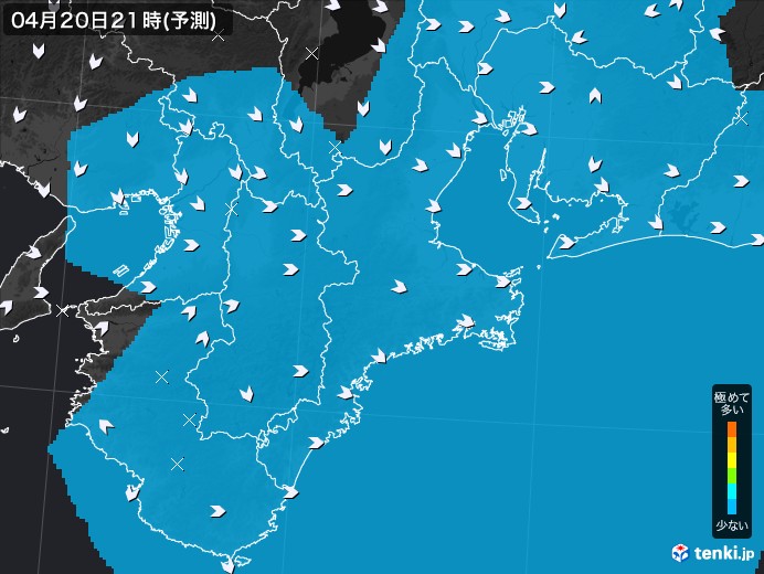 三重県のPM2.5分布予測