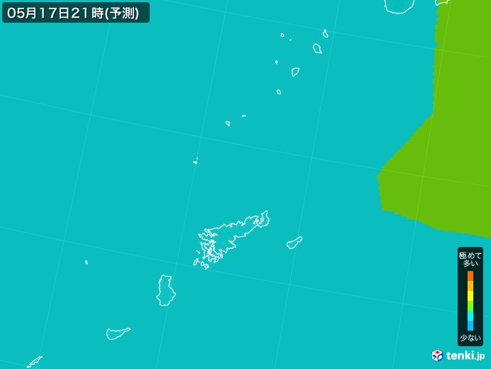 奄美諸島(鹿児島県)のPM2.5分布予測