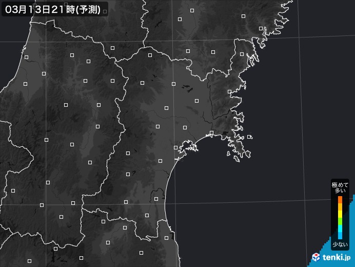 宮城県のPM2.5分布予測