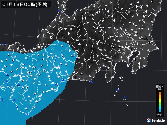 東海地方のPM2.5分布予測