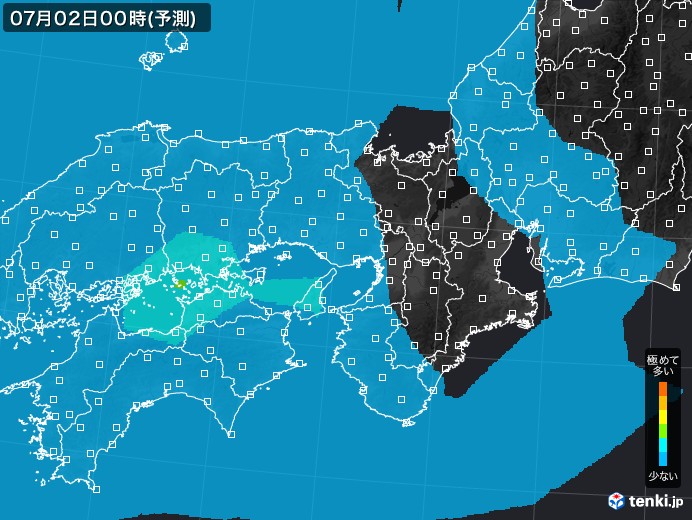 近畿地方のPM2.5分布予測