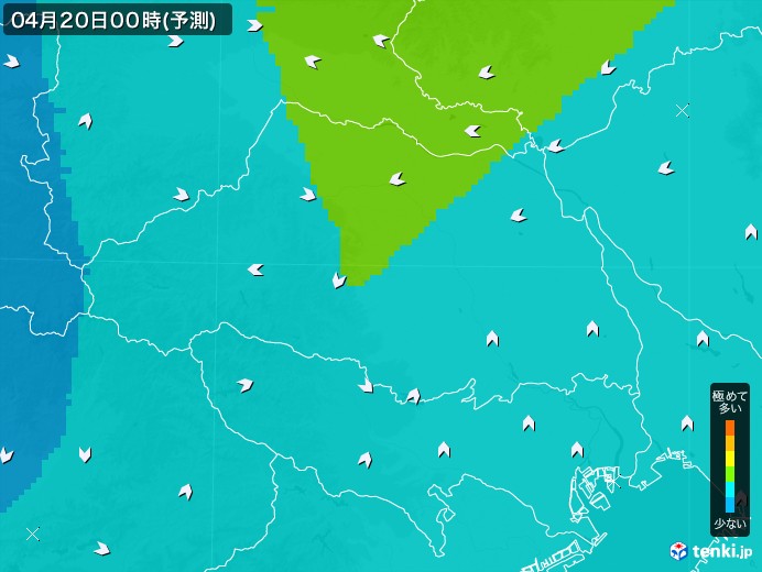 埼玉県のPM2.5分布予測