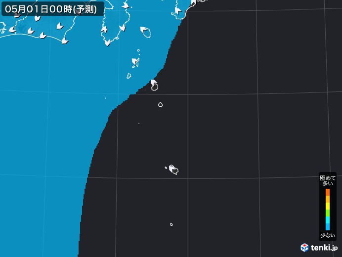 伊豆諸島(東京都)のPM2.5分布予測