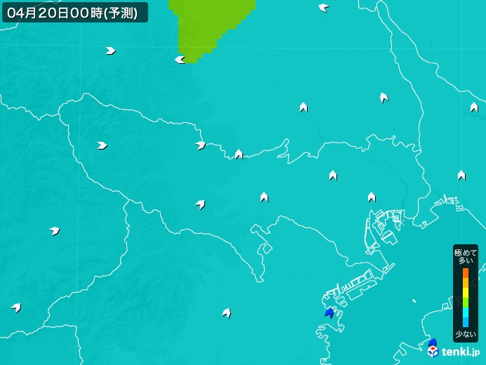 東京都のPM2.5分布予測