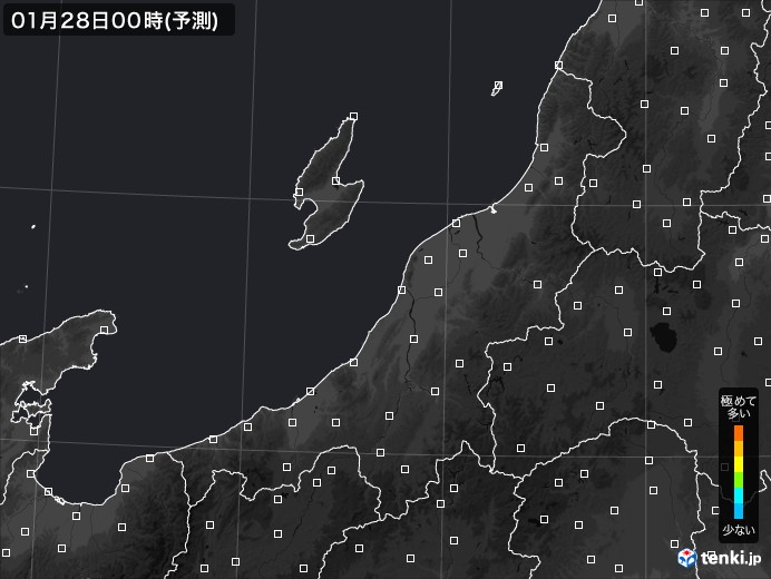 新潟県のPM2.5分布予測