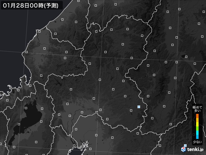 岐阜県のPM2.5分布予測