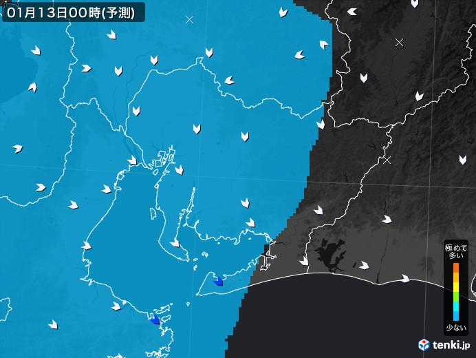 愛知県のPM2.5分布予測