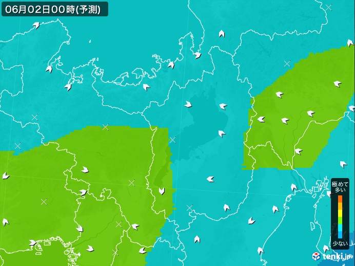 滋賀県のPM2.5分布予測