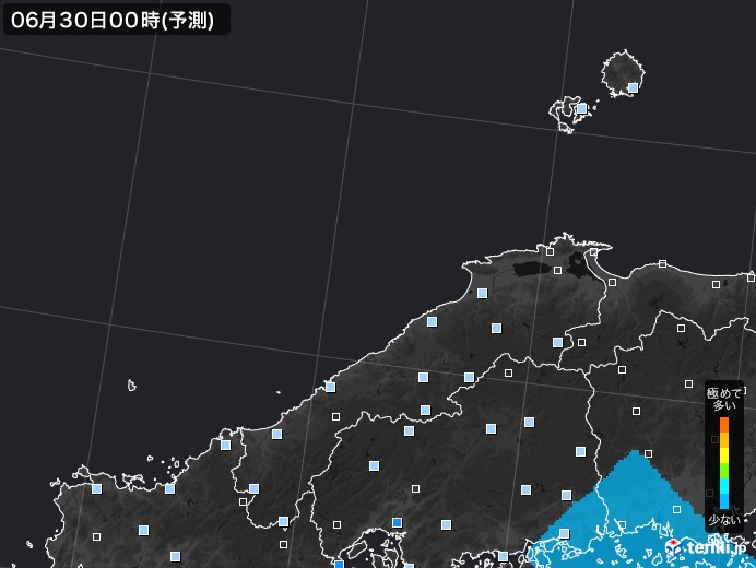 島根県のPM2.5分布予測