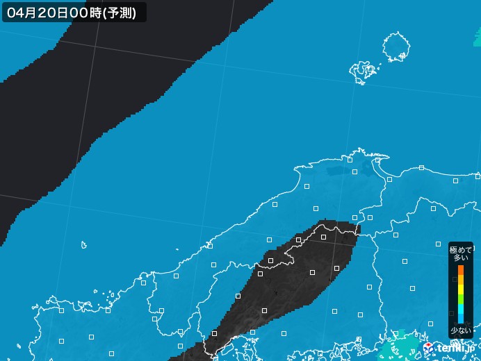 島根県のPM2.5分布予測