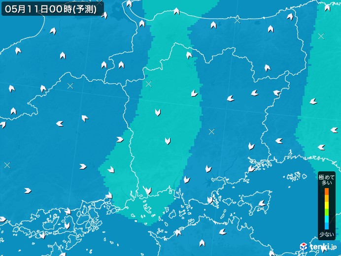 岡山県のPM2.5分布予測