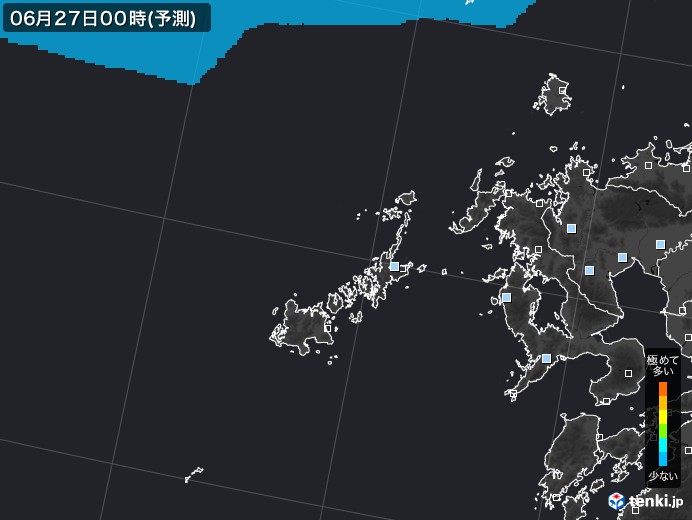 五島列島(長崎県)のPM2.5分布予測