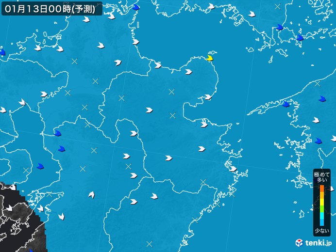 大分県のPM2.5分布予測