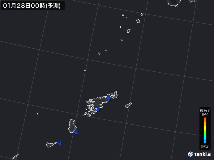 奄美諸島(鹿児島県)のPM2.5分布予測